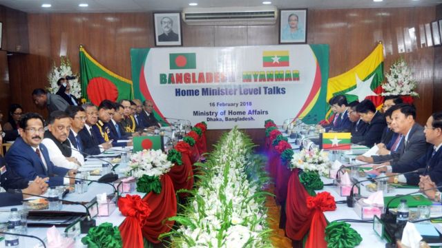 ঢাকায় বাংলাদেশ-মিয়ানমার স্বরাষ্ট্রমন্ত্রী পর্যায়ের বৈঠক।