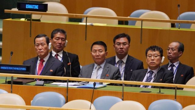 지난 9월 유엔 총회에 참석한 북한 대표부
