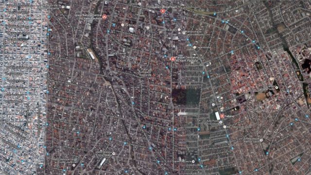 Imagem satélite da região do parque