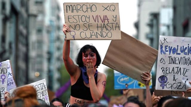 Protestas en el Día de la Mujer.