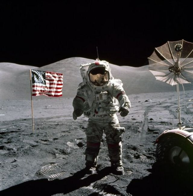 Lançada em dezembro de 1972, a Apollo 17 foi a última espaçonave tripulada a pousar na Lua.