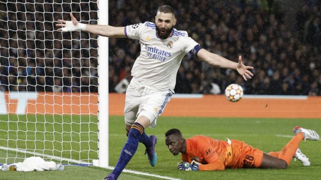 Chelsea vs Real Madrid highlight: Karim Benzema hat-trick put Real ahead of Blues for Champions League quarter-final - BBC News Pidgin