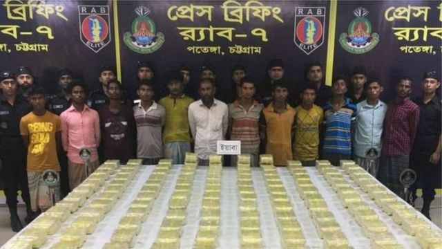 ফাইল ফটো, র্যাবের হাতে আটক কয়েকজন সন্দেহভাজন মাদক ব্যবসায়ী।