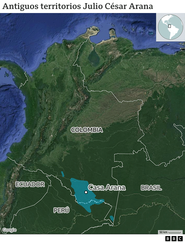 mapa terrenos de Julio César Arana
