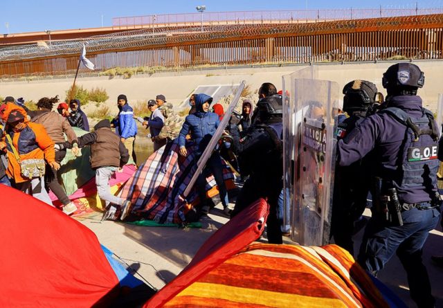 Desalojo en el campamento de Ciudad Juárez