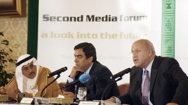 جورج قرداحي في مؤتمر إعلامي في الكويت