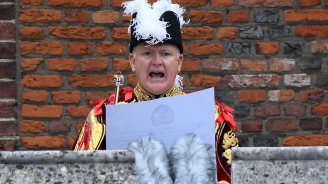 The proclamation of Britain's new King, King Charles III, was read from the Friary Court balcony of St James's Palace in London