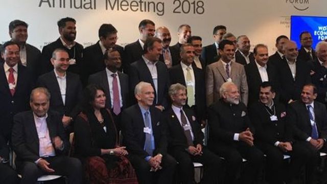 मोदी के साथ भारतीय प्रतिनिधि मंडल