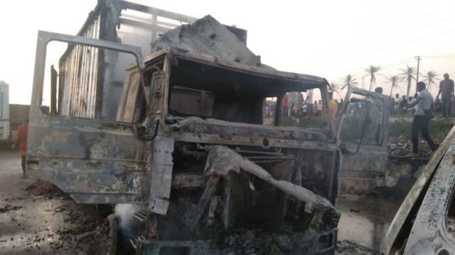 Oko to jona nibi isẹlẹ ina opopona Badagry ni Eko
