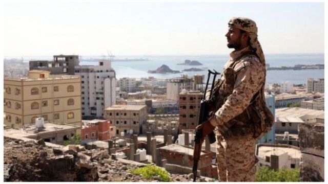 A fighter in Yemen