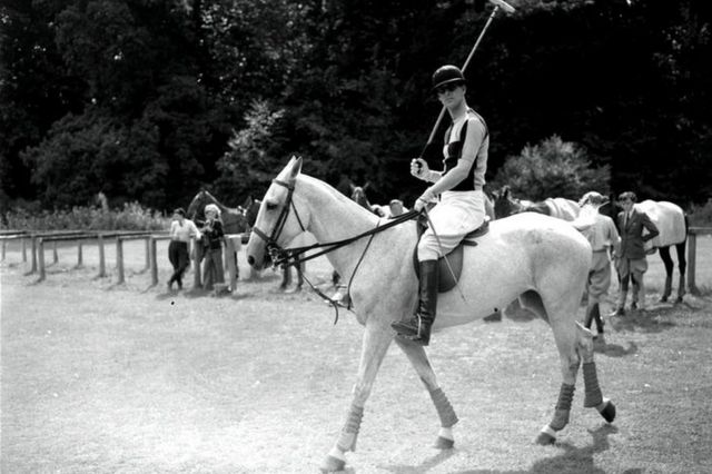 the Duke of Edinburgh playing polo in Sussex - 1952