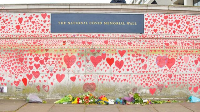 Covid-19 victims memorial in the United Kingdom.
