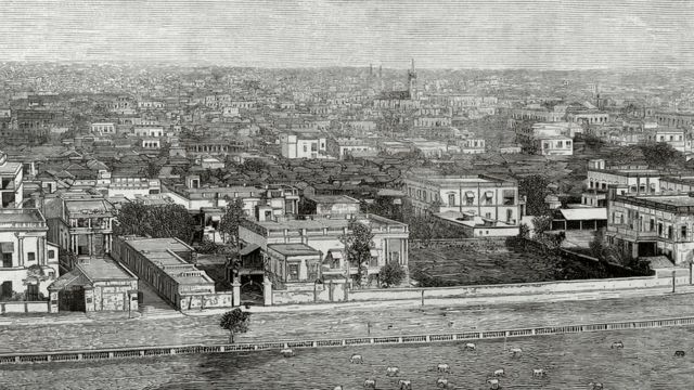 19 ویں صدی میں کلکتہ شہر کا ایک منظر