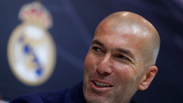 Zidane, en una rueda de prensa en Madrid.