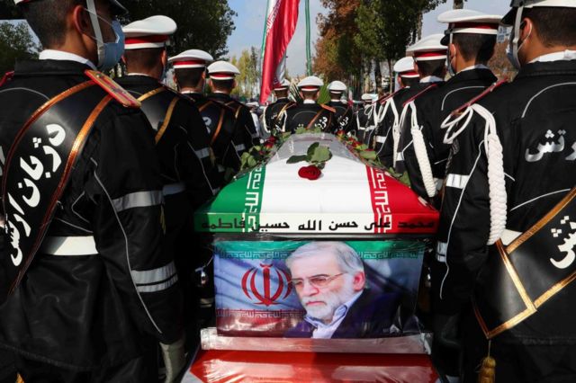 Funeral do cientista nuclear iraniano Mohsen Fakhrizadeh
