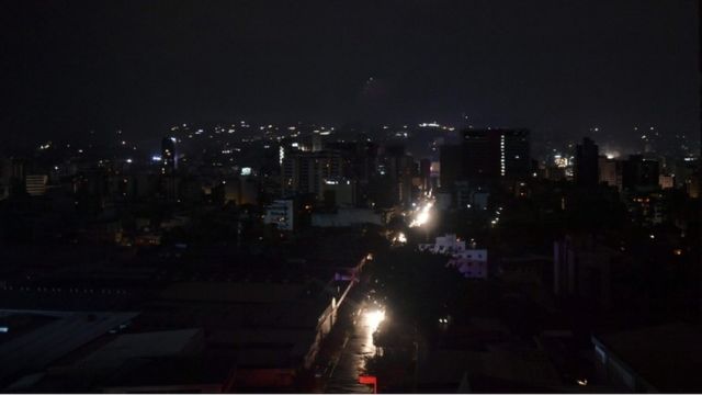 Apagón en Caracas.