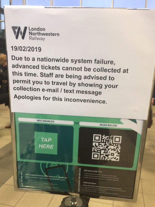 Rail customers 'unable to collect pre-paid tickets'