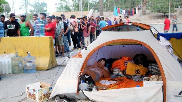Los migrantes están en situación de calle.