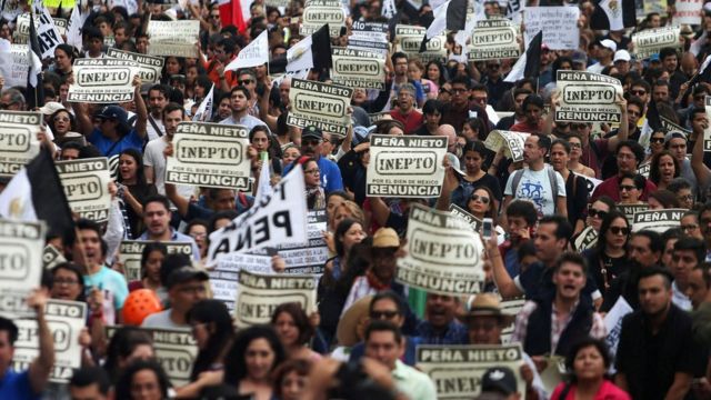 Manifestación contra Peña Nieto.