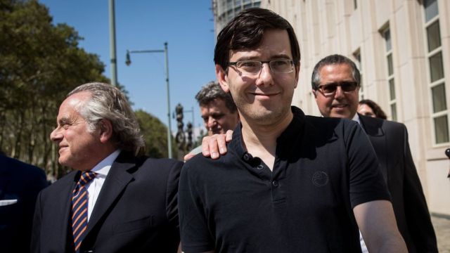 Martin Shkreli with his lawyer in 2017