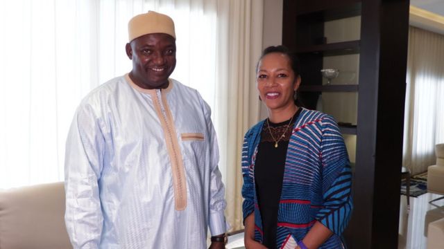 Adama Barrow a répondu aux questions de Clarisse Fortuné de BBC Afrique sur les priorités de son gouvernement, du sort des réfugiés...
