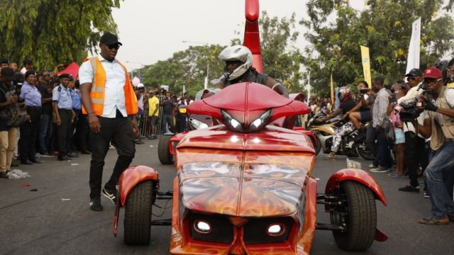 Calabar Carnival biker's parade