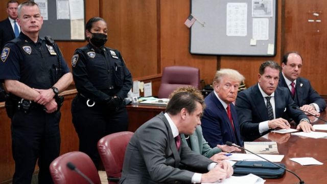 Donald Trump en el tribunal
