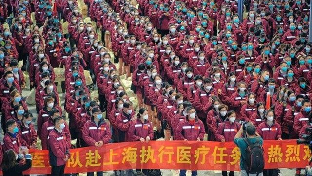 中国各地约3.8万名医护已抵达上海进行支援工作。