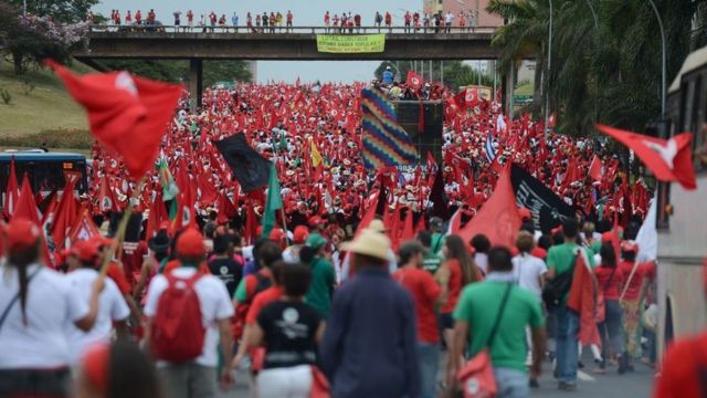 Manifestação do MST em Brasília