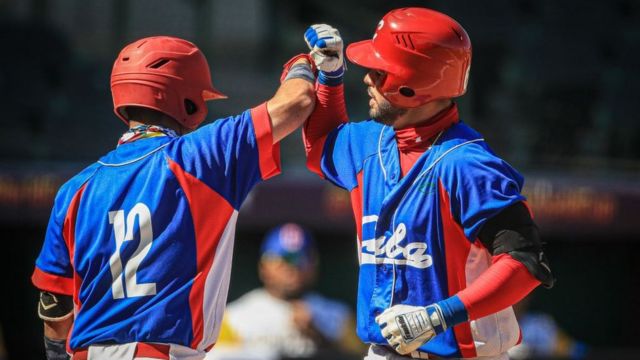 Cuban players at the Under 23 Baseball World Cup in Mexico.