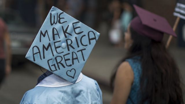 Marcha de inmigrantes en Estados Unidos
