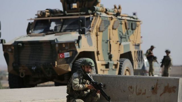 Suriye'de görev yapan bir Türk askeri