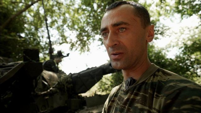 Serhii, comandante do tanque T64