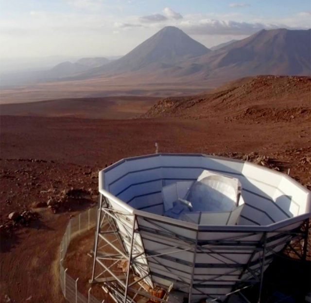 Vista del telescopio de Atacama.