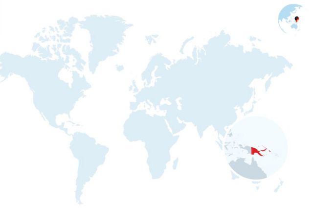 Mapa de Papúa Nueva Guinea