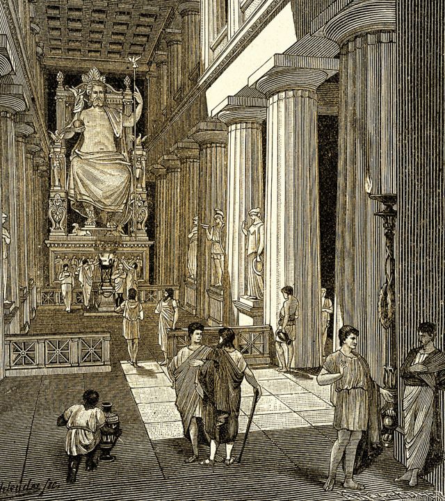 Ilustração da Estátua de Zeus