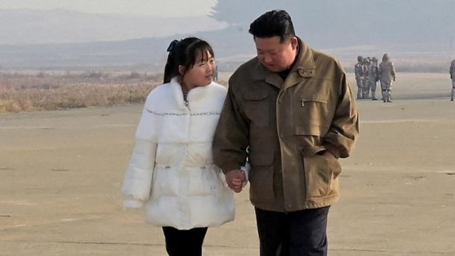 Kim Jong-un children: North Korea leader appear for public wit im daughter  for di first time - BBC News Pidgin