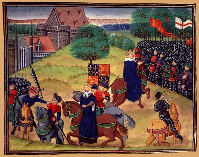 Иллюстрация к встрече Ричарда II с восставшими в Лондоне