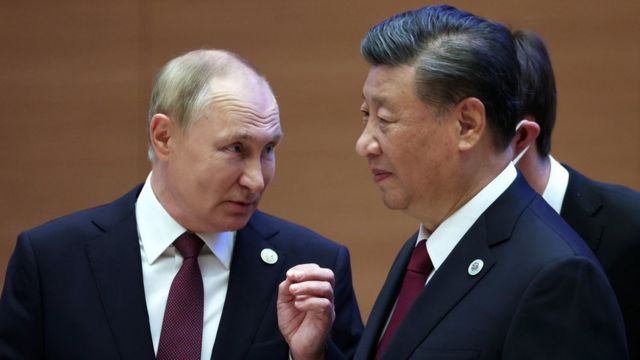 Vladimir Putin and Xi Jinping in Samarkand