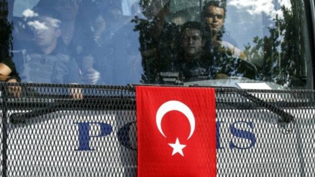 Türkiyə polisinin maşını