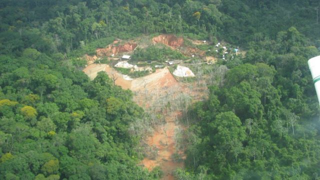Aerial view of the mine.