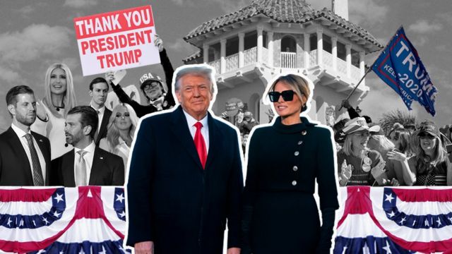 Montagem mostra Donald Trump e Melania Trump