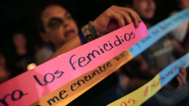 Manifestación contra el femicidio en Nicaragua.