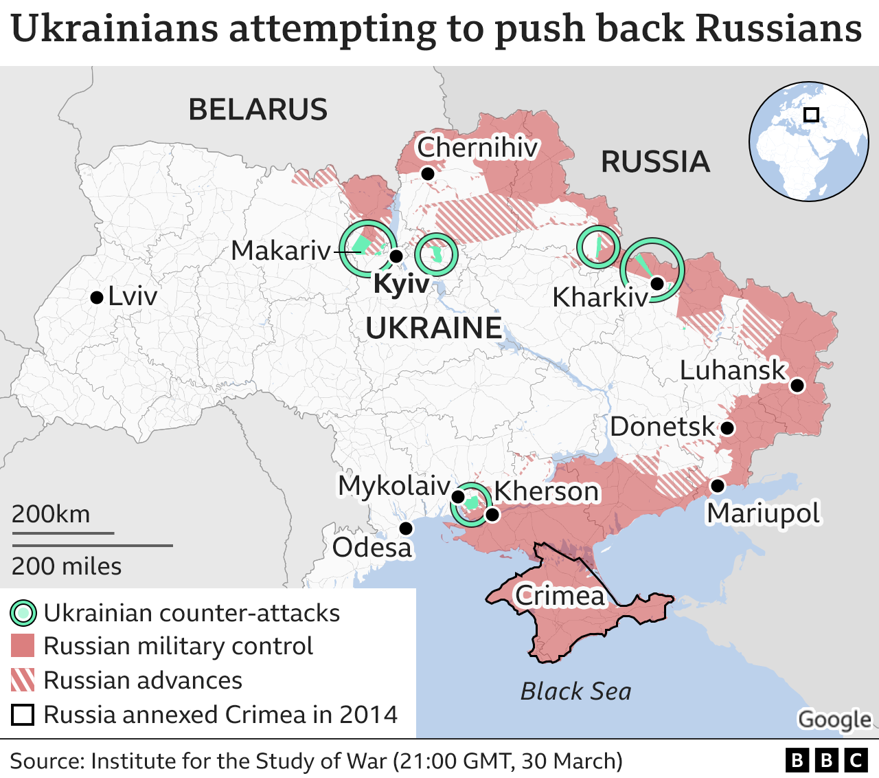 Ukraine war map