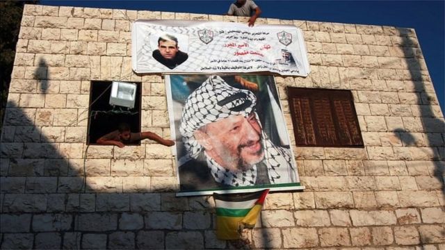 فلسطینی رہنما یاسر عرفات کا پوسٹر