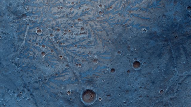 Floor of the Antoniadi impact crater