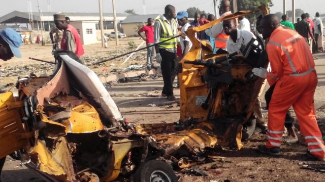 на месте второго взрыва