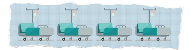 Ilustracija bolničkih kreveta