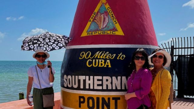 Cột mốc đánh dấu mũi đất cực nam của lục địa Hoa Kỳ, cách Cuba có 90 dặm
