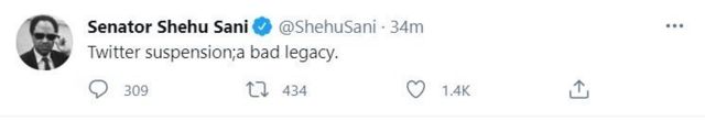 Twitter suspension reaction screenshot